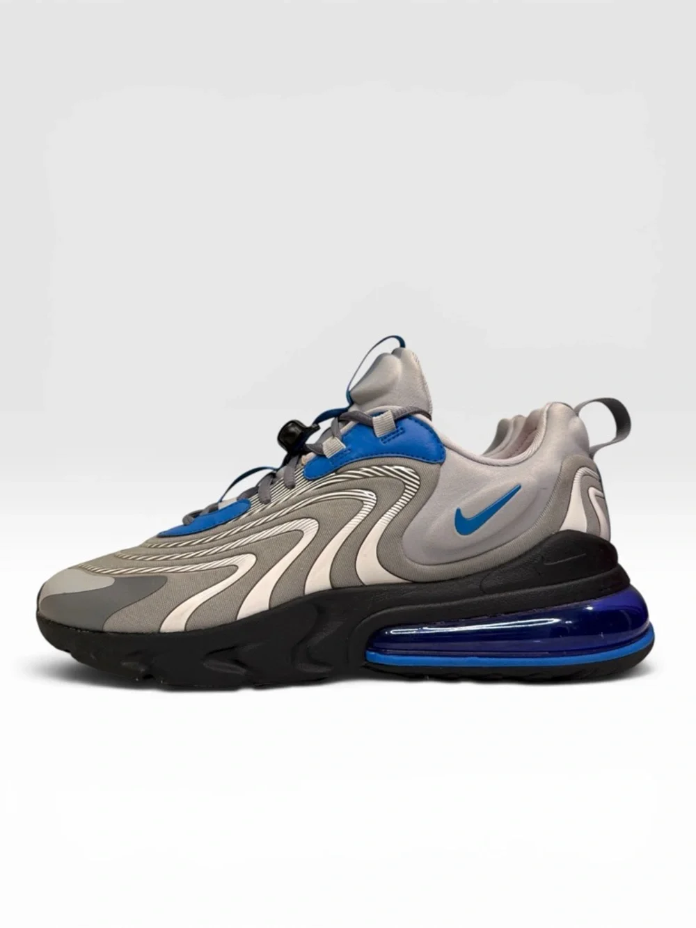 Nike Air Max 270 React ENG “Battle Blue” Mens Size 11 Silver Black CJ0579-001